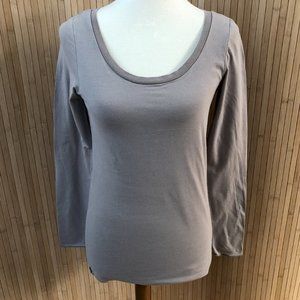 ANNETTE GORTZ Stretchy Stone Long Sleeves Cotton Shirt Size S